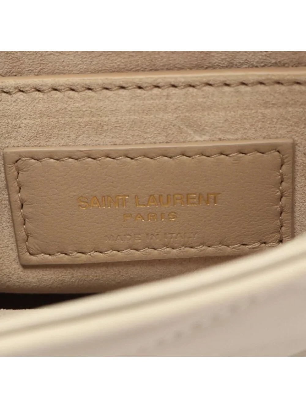 Saint Laurent Paris Shoulder Bag White Leather Le 57